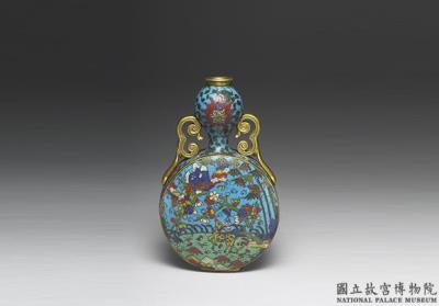 图片[2]-Cloisonne flat vase in the shape of a gourd, Early 17th century, Ming dynasty-China Archive